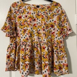 Yellow Floral Blouse